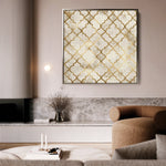 Abstract 1349 Canvas Art 16" x 16" / 40 x 40 cm / Black