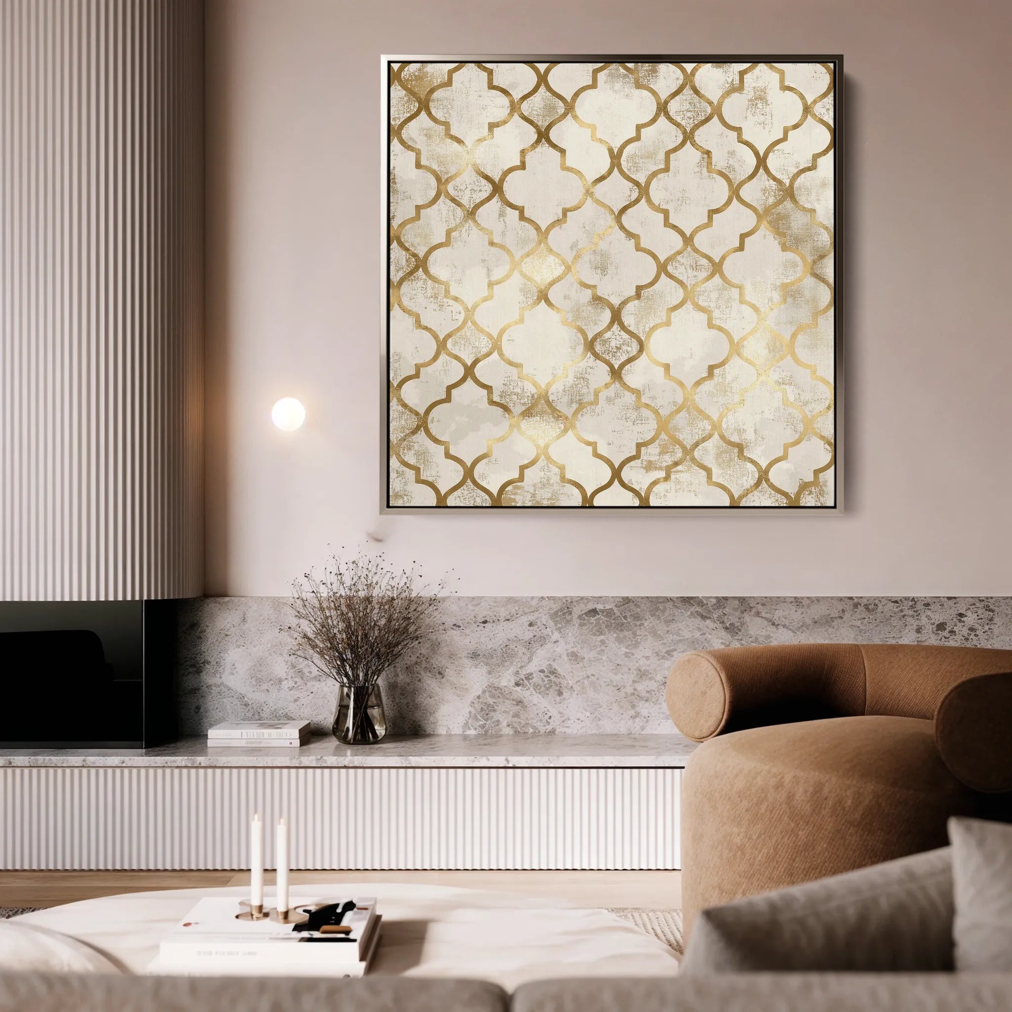 Abstract 1349 Canvas Art 16" x 16" / 40 x 40 cm / Black
