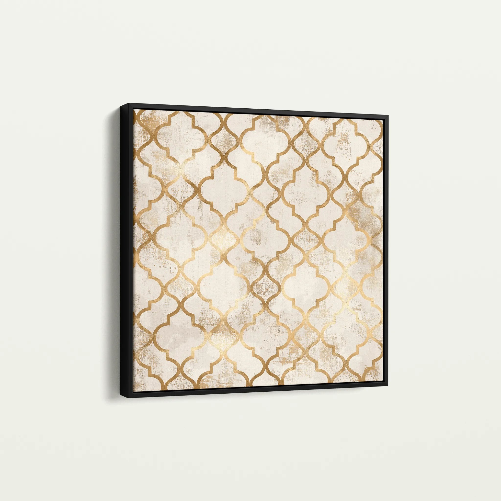 Abstract 1349 Canvas Art 16" x 16" / 40 x 40 cm / Black