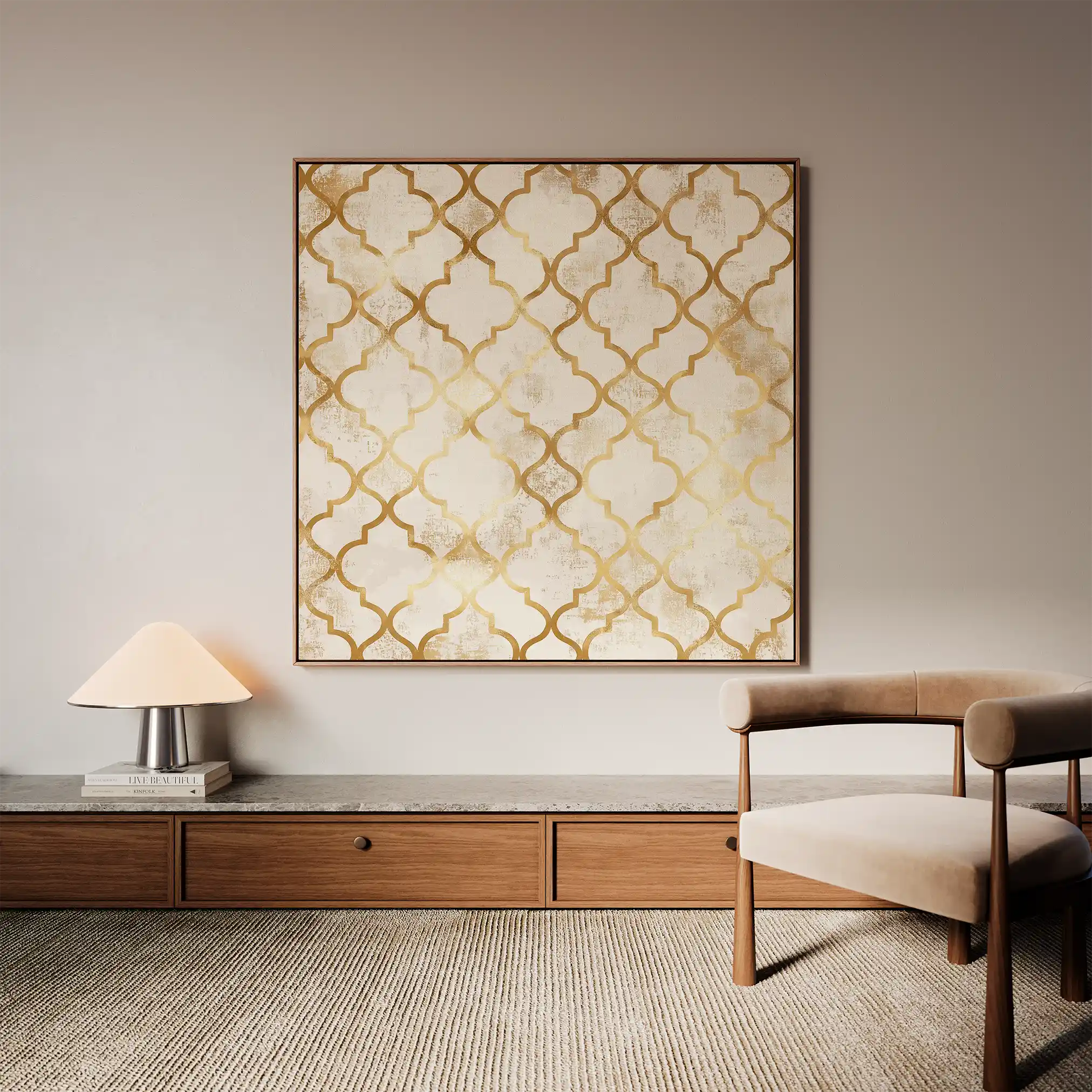 Abstract 1349 Canvas Art 60 x 60 cm / Black