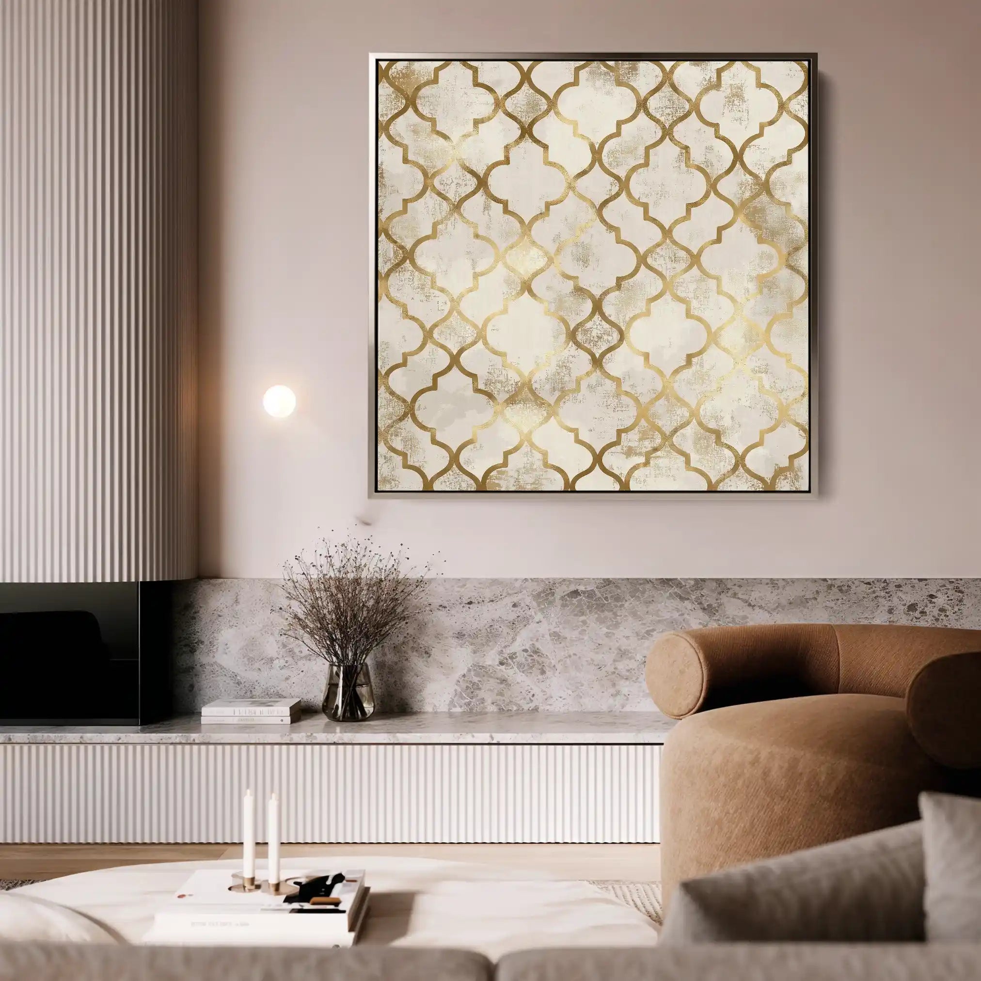 Abstract 1349 Canvas Art 60 x 60 cm / Black