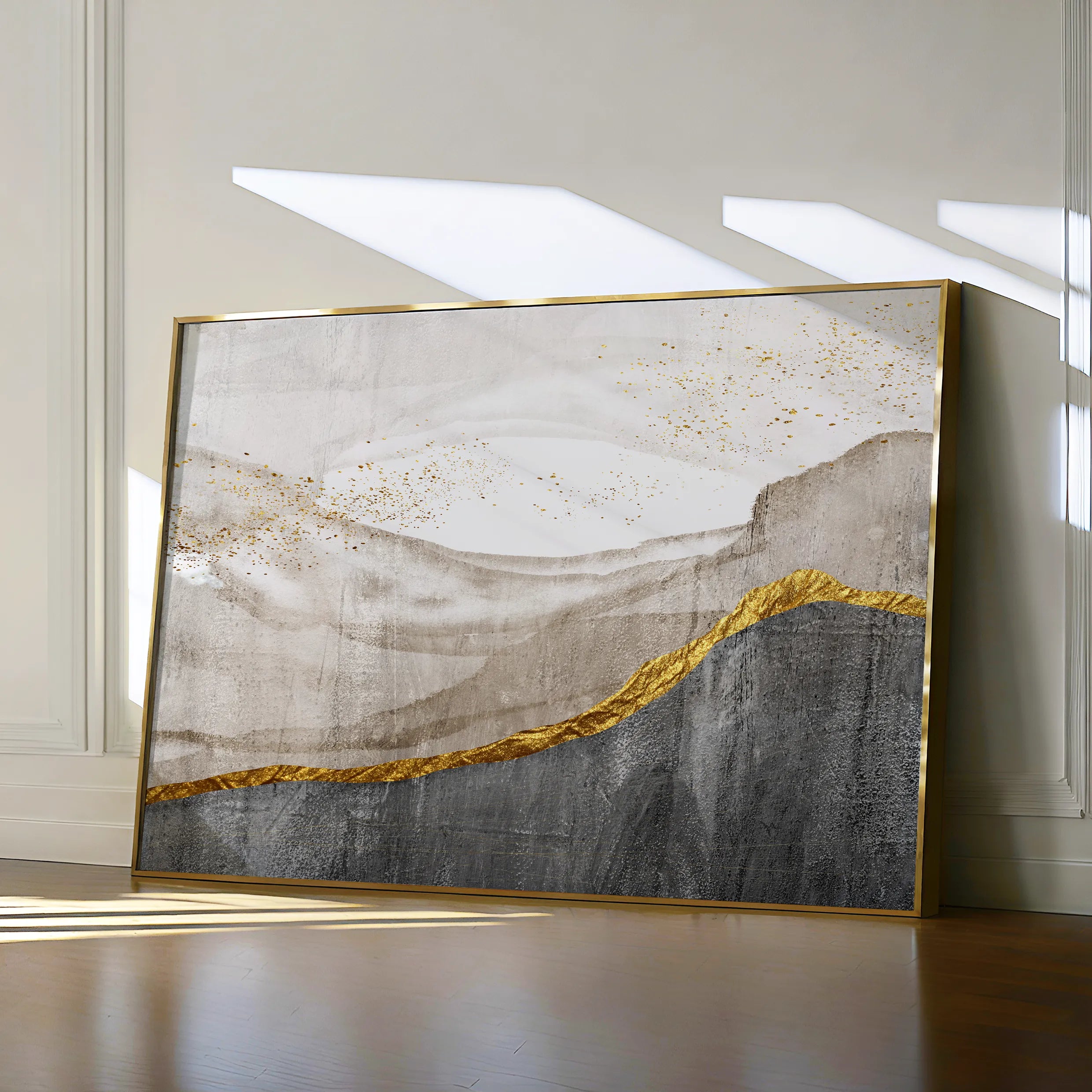 Abstract 135 Canvas Art 18" x 24" / 45 x 60 cm / Black