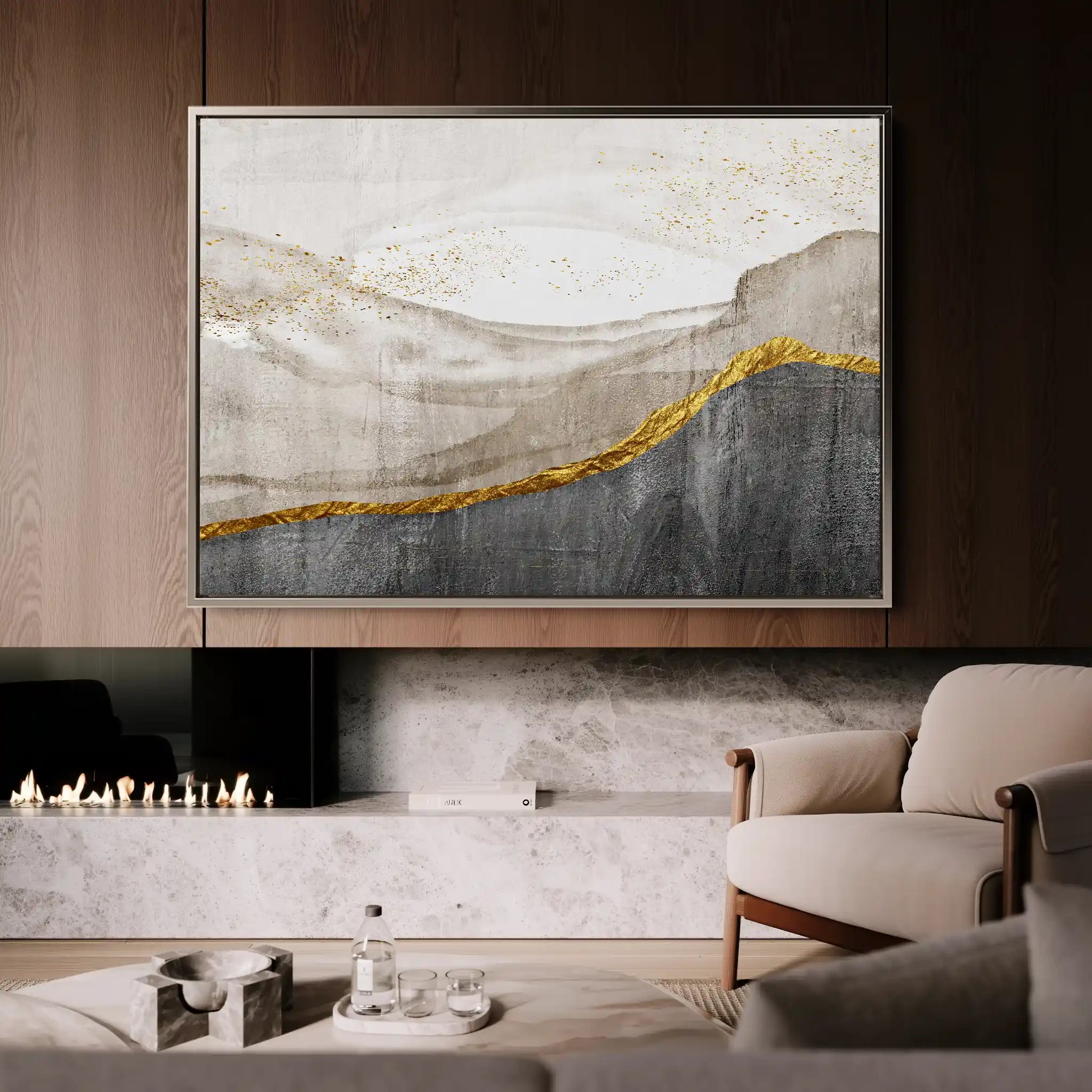 Abstract 135 Canvas Art 60 x 40 cm / Black