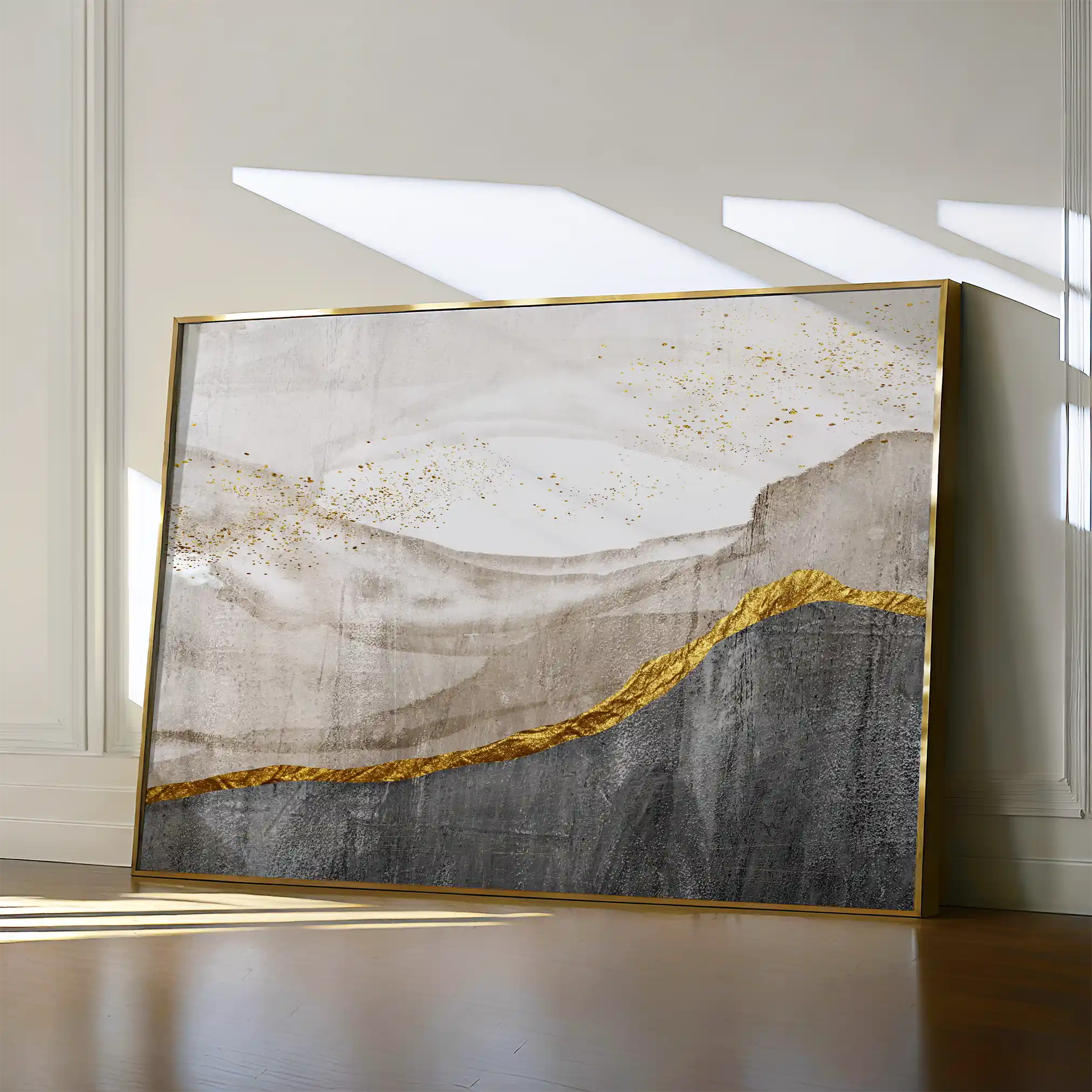Abstract 135 Canvas Art 60 x 40 cm / Black