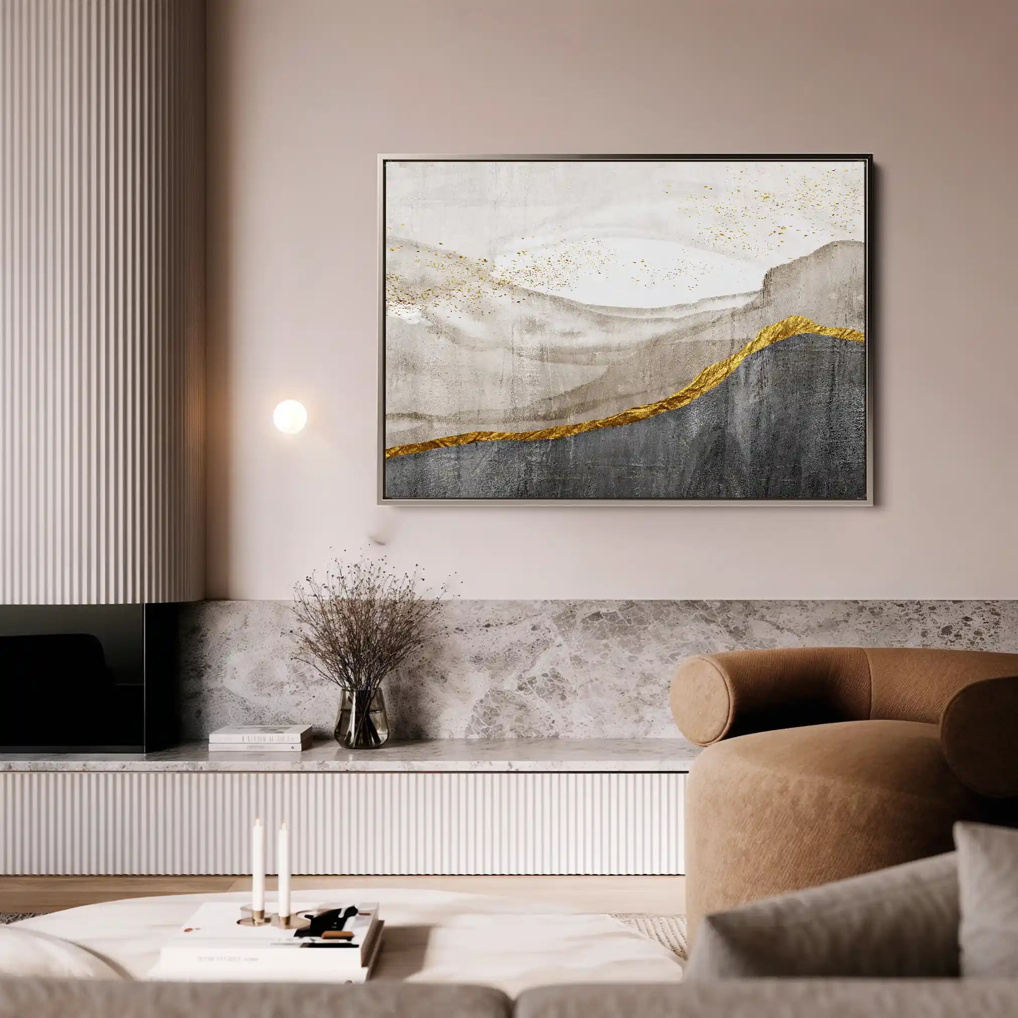 Abstract 135 Canvas Art 60 x 40 cm / Black