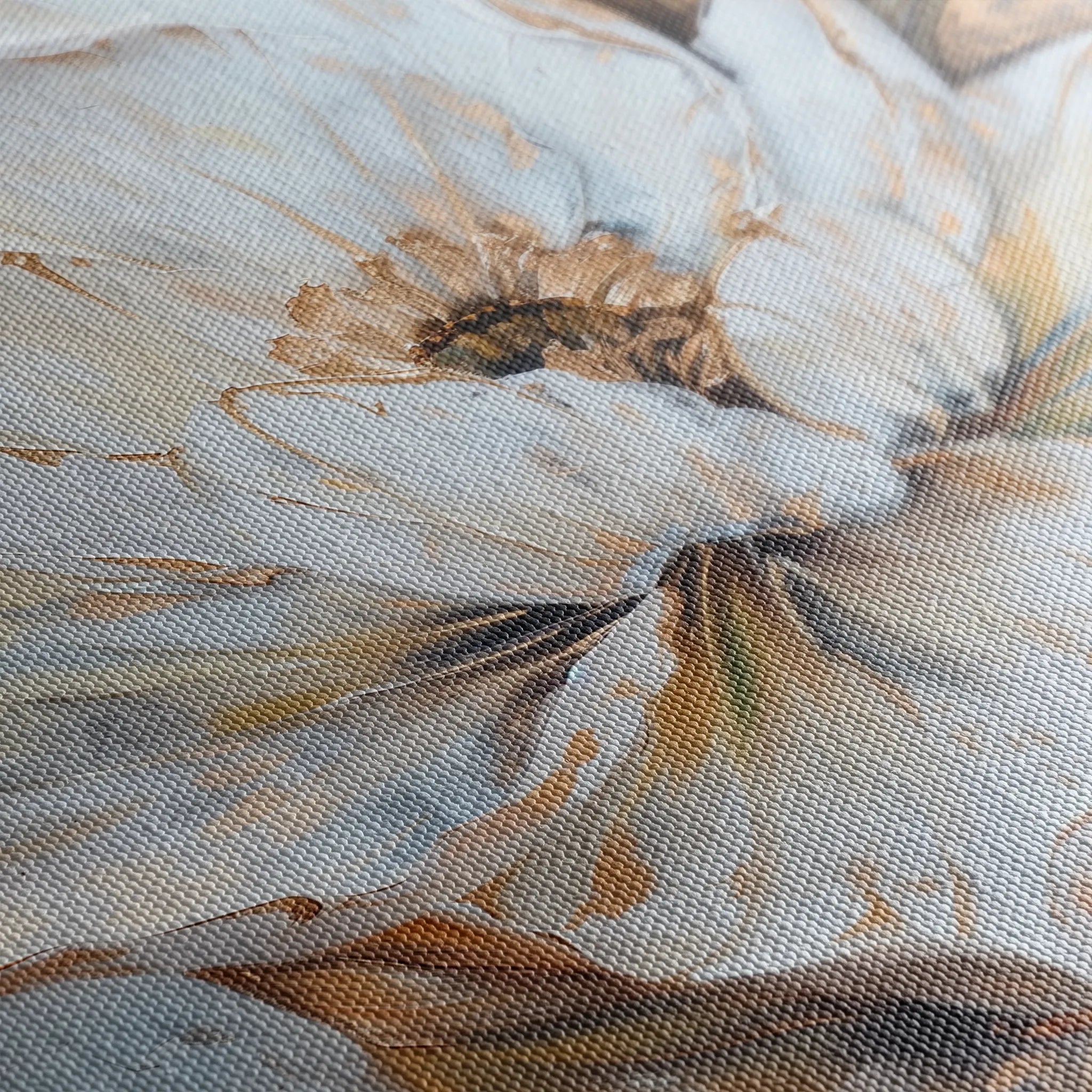 Floral 135 Canvas Art 18" x 24" / 45 x 60 cm / Black