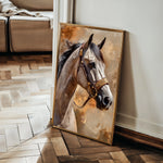 Horses 135 Canvas Art 18" x 24" / 45 x 60 cm / Black