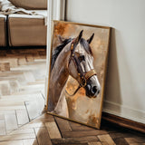 Horses 135 Canvas Art 18" x 24" / 45 x 60 cm / Black