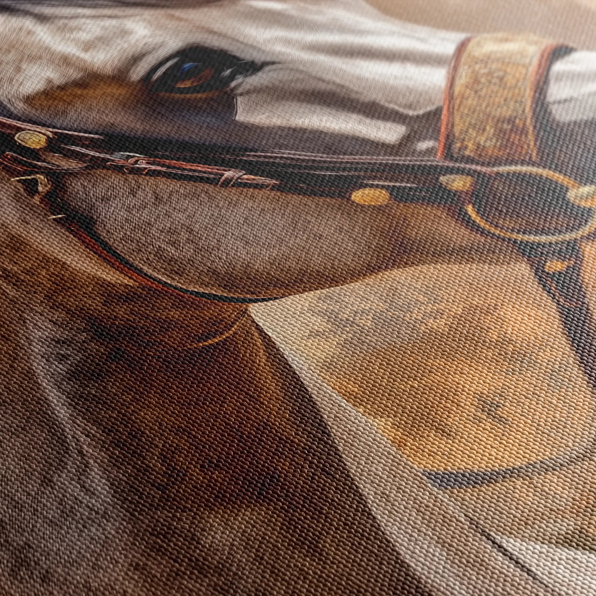 Horses 135 Canvas Art 18" x 24" / 45 x 60 cm / Black