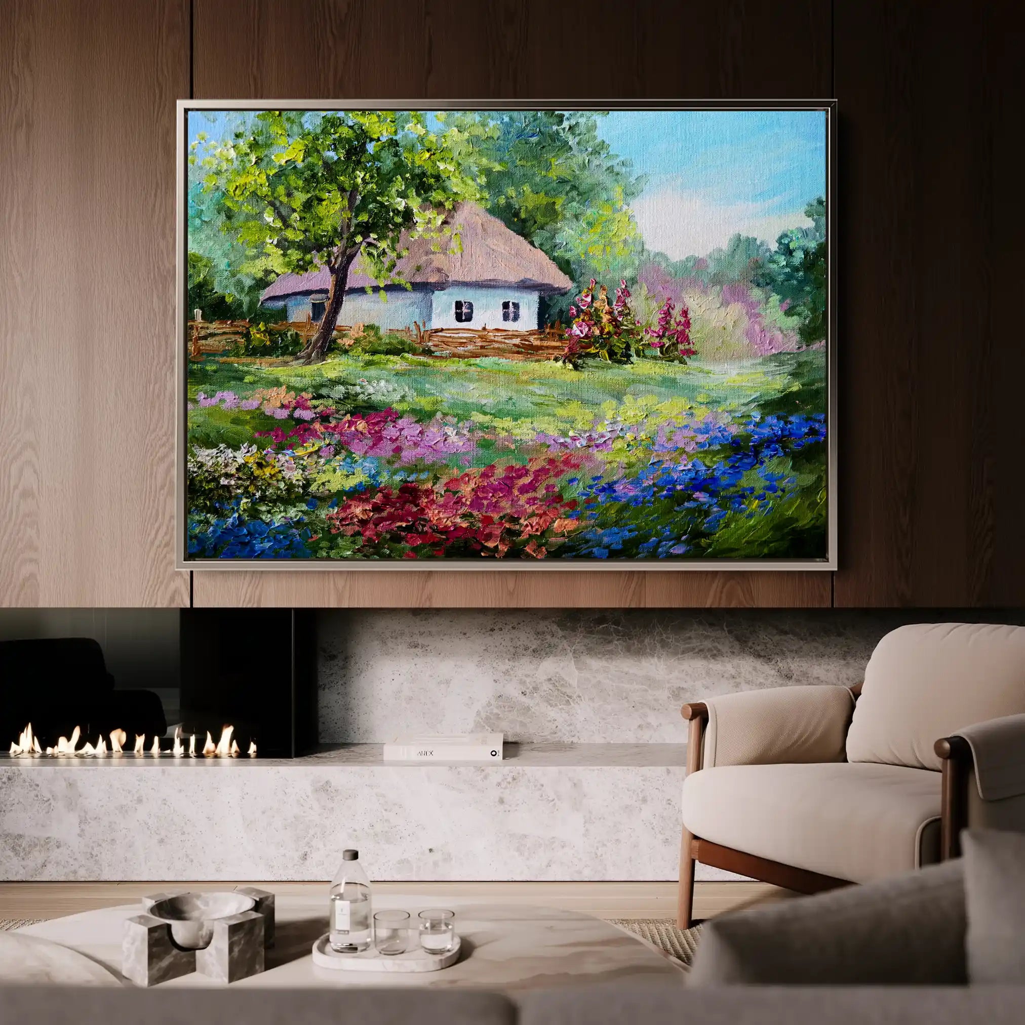 Landscape 135 Canvas Art 60 x 40 cm / Black