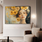 Portrait 135 Canvas Art 18" x 24" / 45 x 60 cm / Black