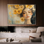 Portrait 135 Canvas Art 18" x 24" / 45 x 60 cm / Black