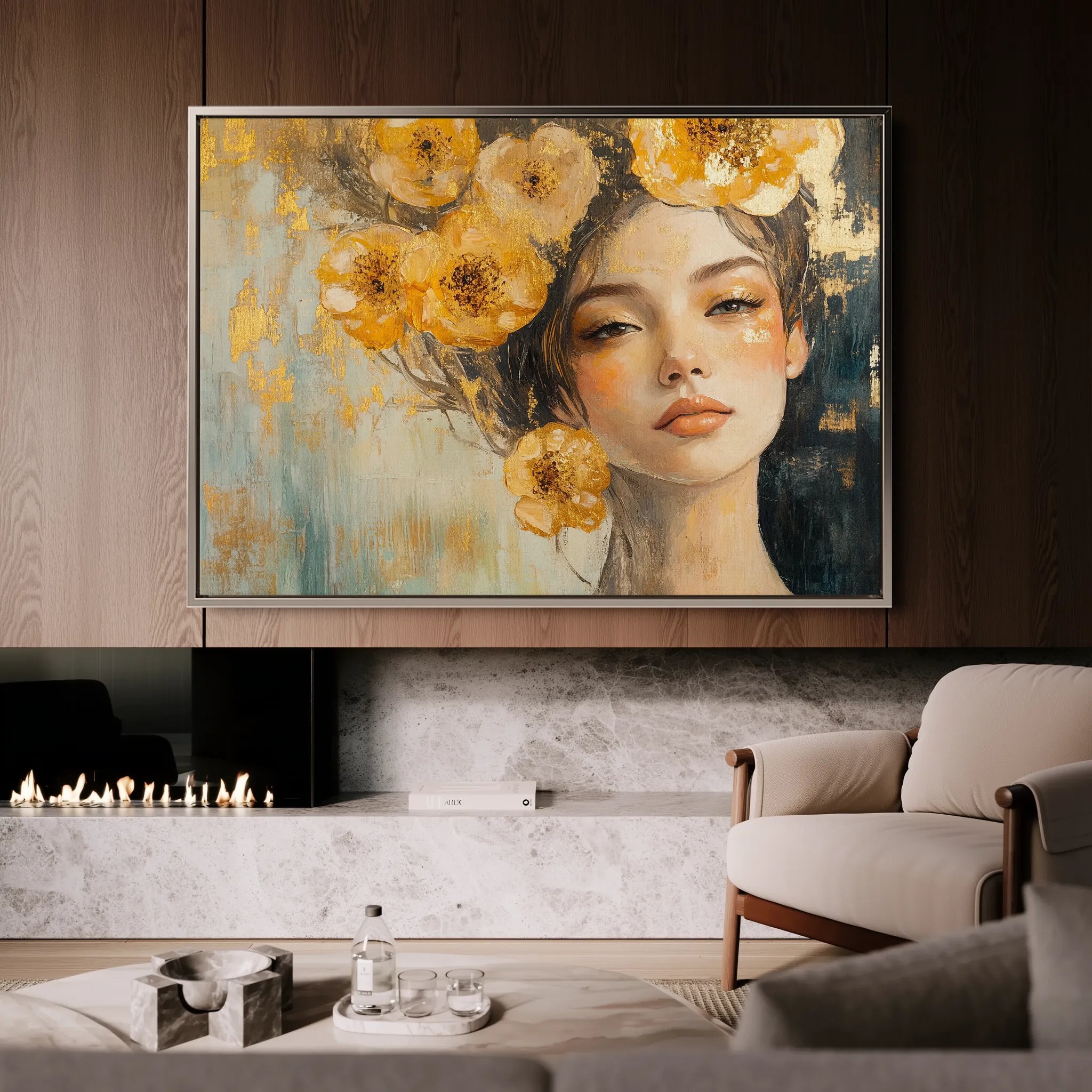 Portrait 135 Canvas Art 18" x 24" / 45 x 60 cm / Black
