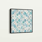 Abstract 1350 Canvas Art 16" x 16" / 40 x 40 cm / Black