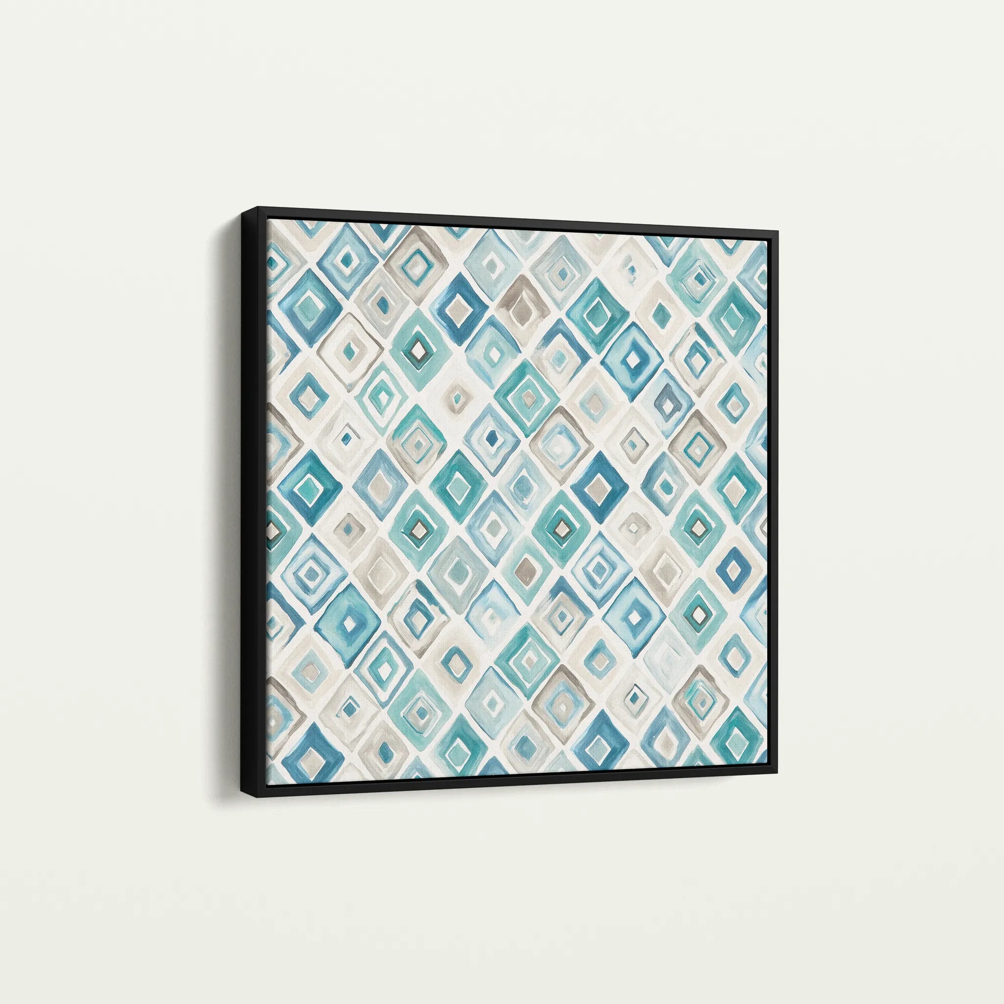 Abstract 1350 Canvas Art 16" x 16" / 40 x 40 cm / Black