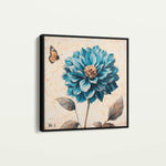 Floral 1350 Canvas Art 16" x 16" / 40 x 40 cm / Black