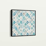 Abstract 1351 Canvas Art 16" x 16" / 40 x 40 cm / Black