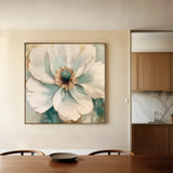 Floral 1351 Canvas Art 16" x 16" / 40 x 40 cm / Black