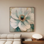 Floral 1351 Canvas Art 16" x 16" / 40 x 40 cm / Black