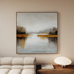 Abstract 1352 Canvas Art 16" x 16" / 40 x 40 cm / Black
