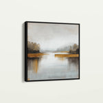 Abstract 1352 Canvas Art 16" x 16" / 40 x 40 cm / Black