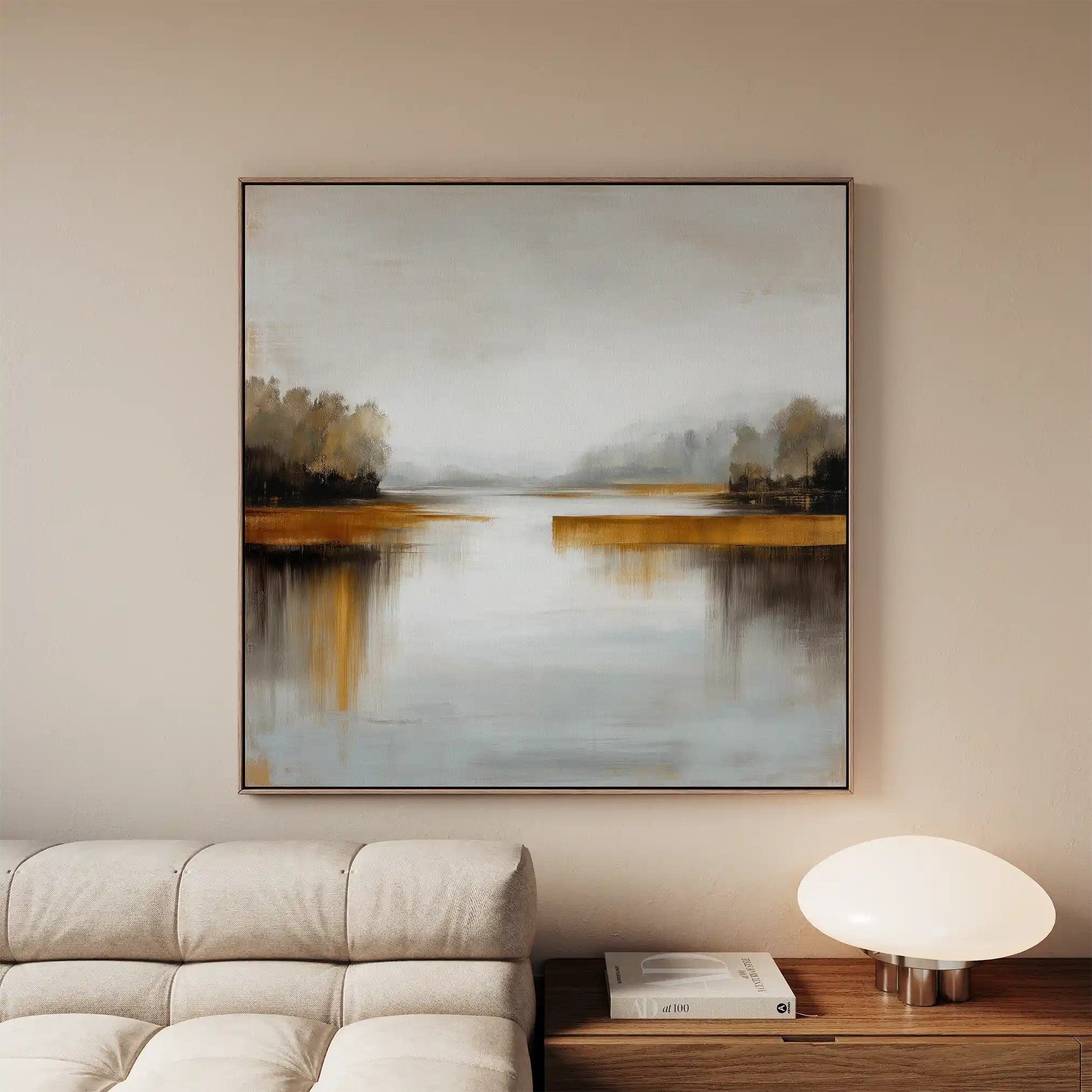 Abstract 1352 Canvas Art 60 x 60 cm / Black
