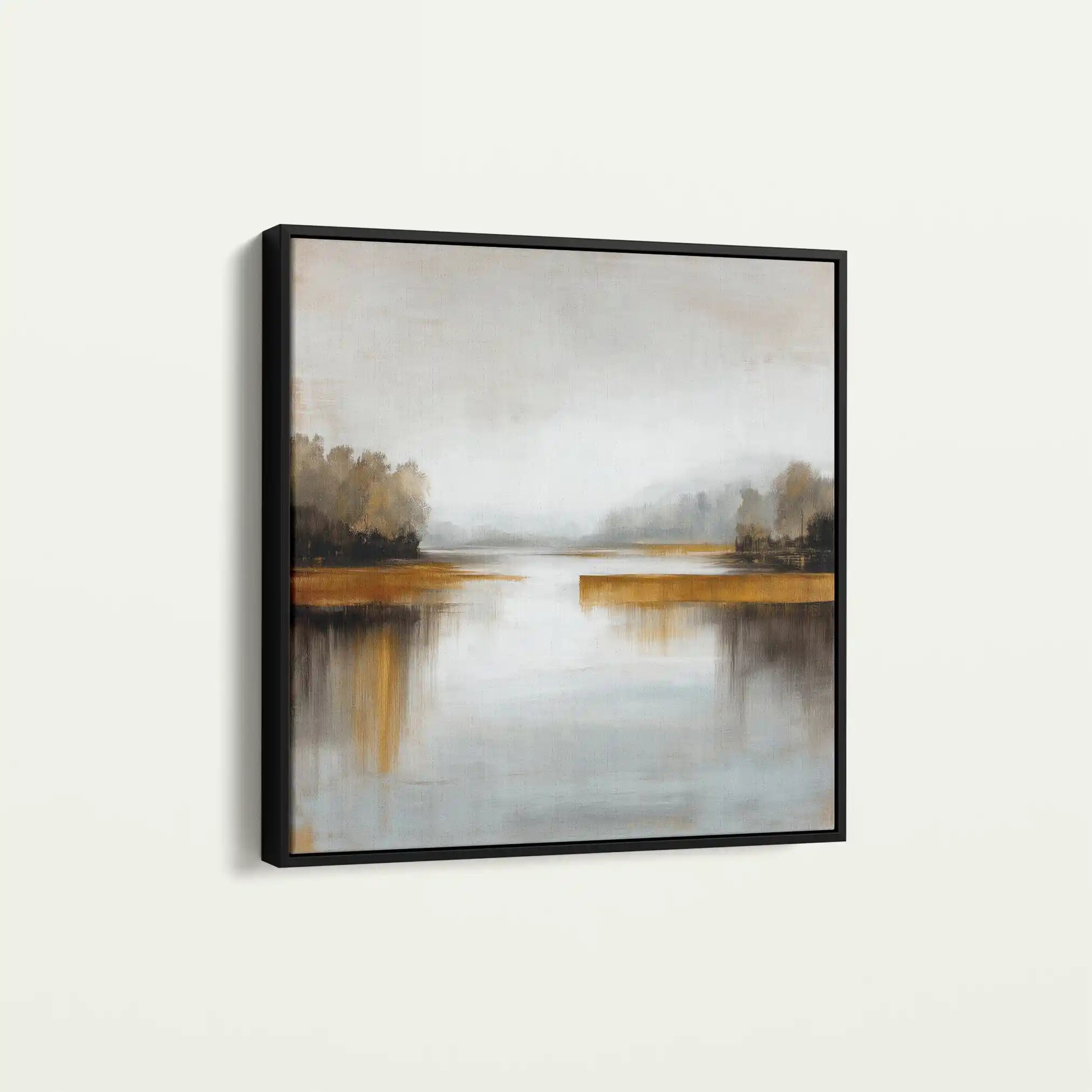 Abstract 1352 Canvas Art 60 x 60 cm / Black