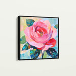 Floral 1352 Canvas Art 16" x 16" / 40 x 40 cm / Black