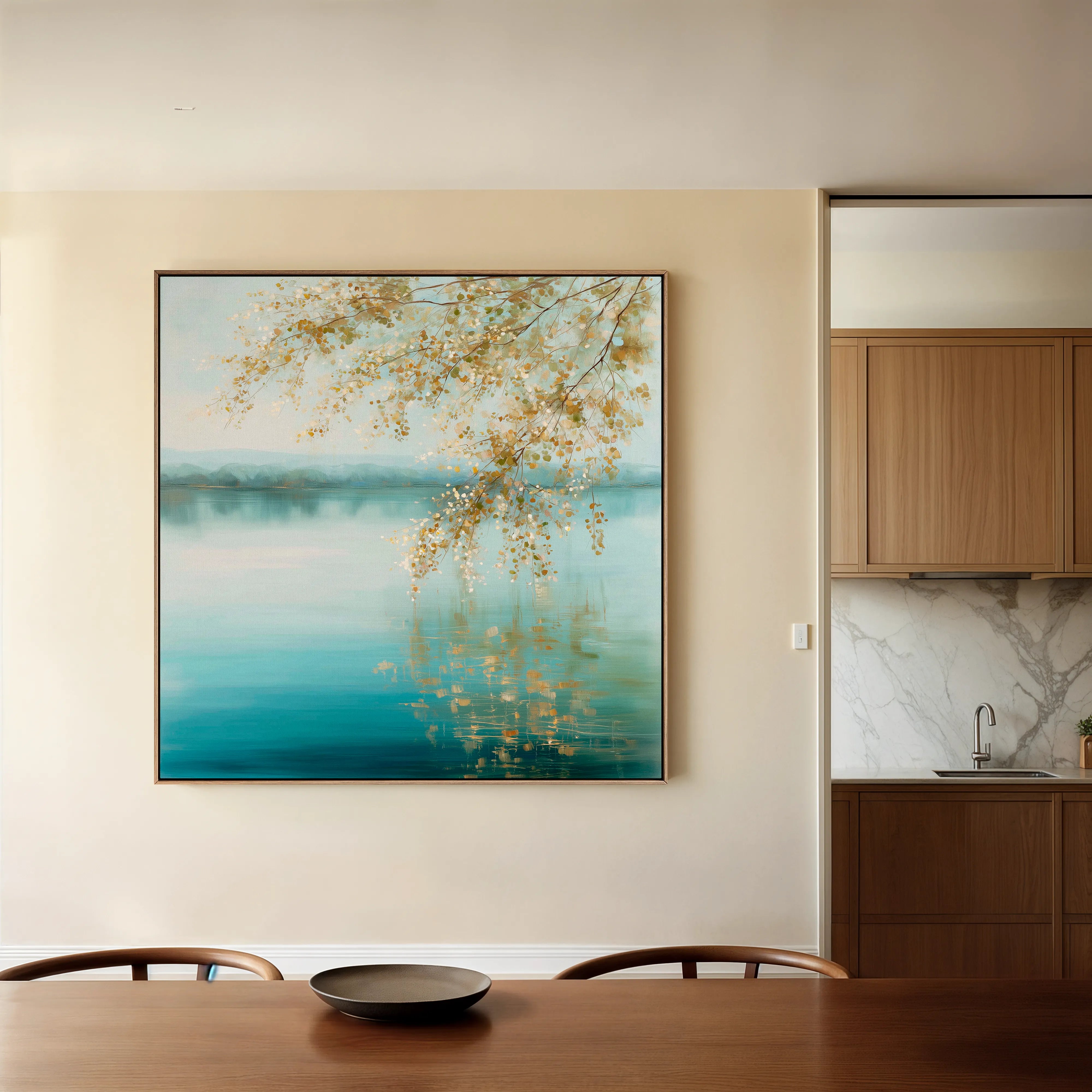 Abstract 1353 Canvas Art 16" x 16" / 40 x 40 cm / Black