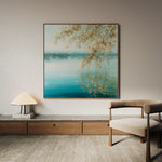 Abstract 1353 Canvas Art 16" x 16" / 40 x 40 cm / Black