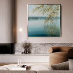 Abstract 1353 Canvas Art 16" x 16" / 40 x 40 cm / Black