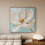 Floral 1353 Canvas Art 16" x 16" / 40 x 40 cm / Black