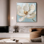 Floral 1353 Canvas Art 16" x 16" / 40 x 40 cm / Black