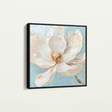Floral 1353 Canvas Art 16" x 16" / 40 x 40 cm / Black
