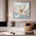Floral 1353 Canvas Art 60 x 60 cm / Black