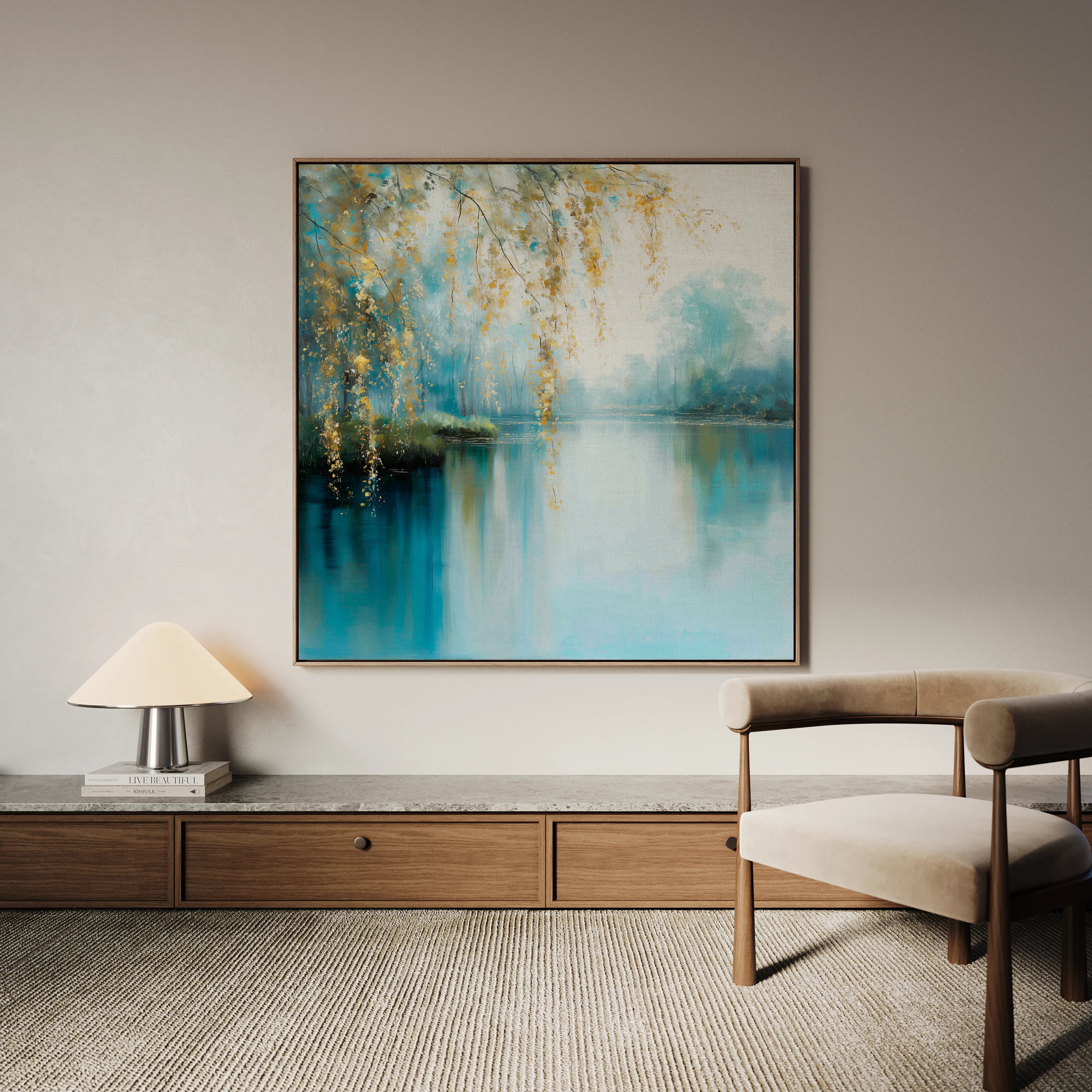 Abstract 1354 Canvas Art 16" x 16" / 40 x 40 cm / Black