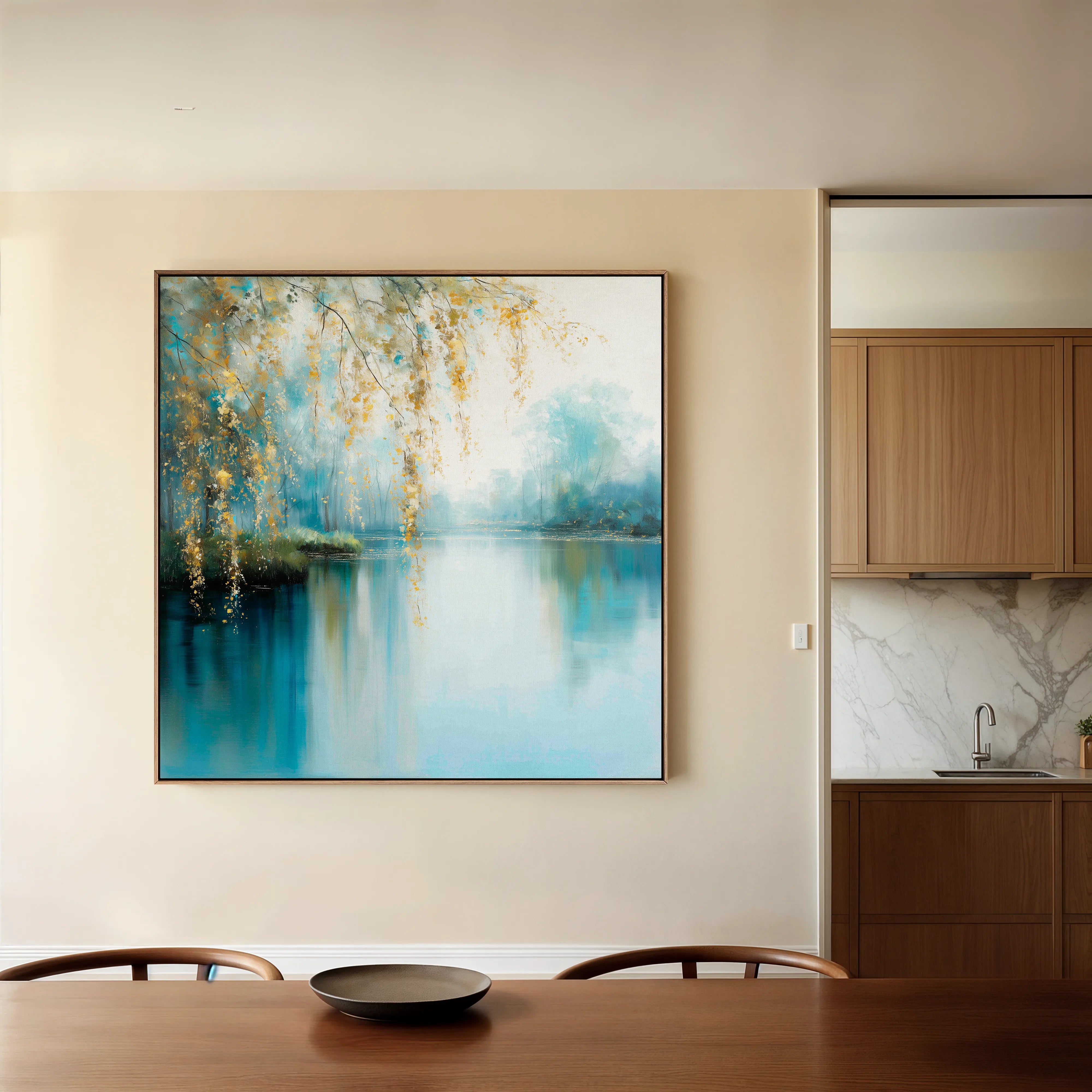 Abstract 1354 Canvas Art 16" x 16" / 40 x 40 cm / Black