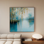 Abstract 1354 Canvas Art 16" x 16" / 40 x 40 cm / Black