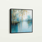 Abstract 1354 Canvas Art 16" x 16" / 40 x 40 cm / Black