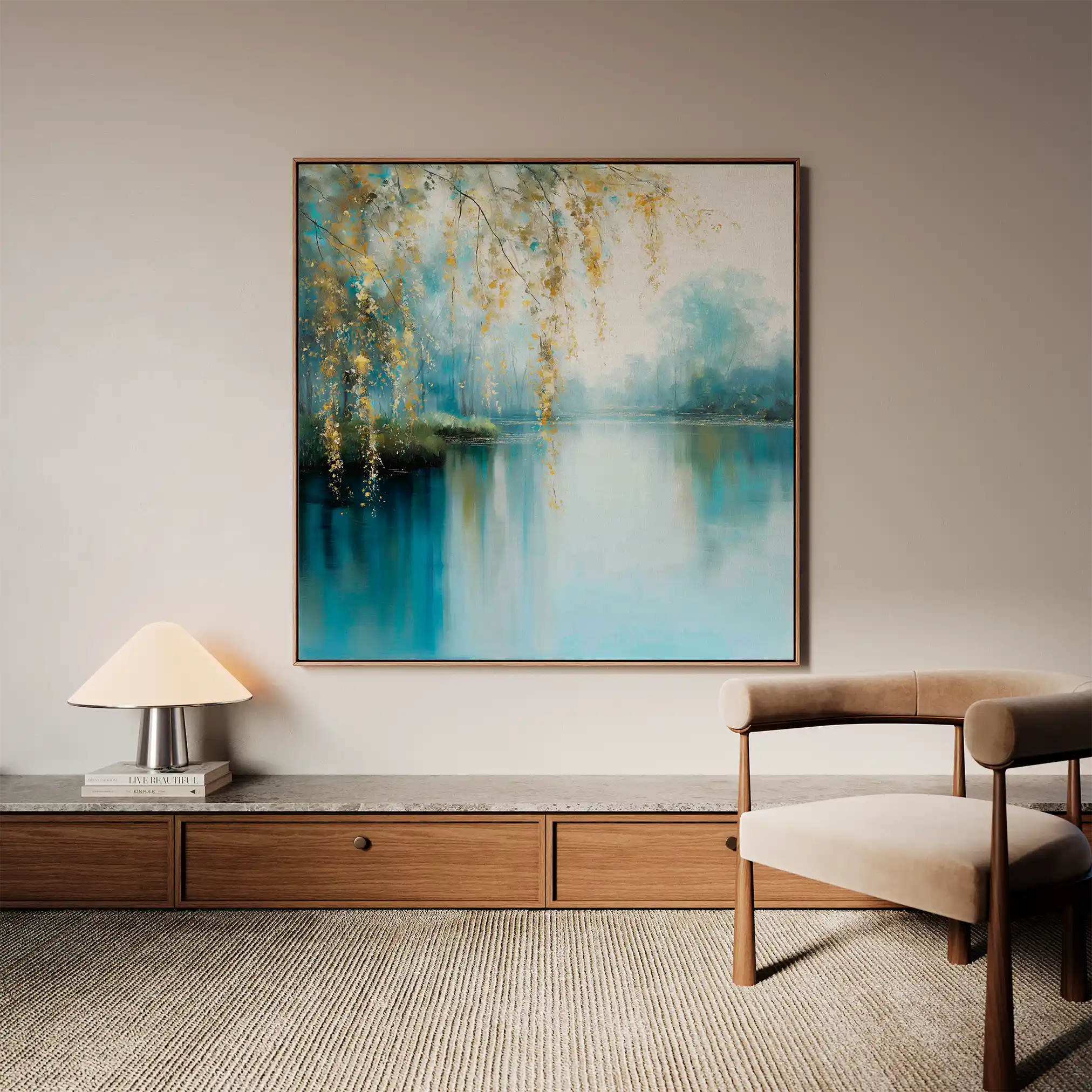 Abstract 1354 Canvas Art 60 x 60 cm / Black