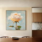 Floral 1354 Canvas Art 16" x 16" / 40 x 40 cm / Black