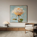 Floral 1354 Canvas Art 16" x 16" / 40 x 40 cm / Black