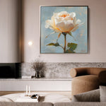 Floral 1354 Canvas Art 16" x 16" / 40 x 40 cm / Black