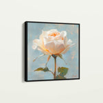 Floral 1354 Canvas Art 16" x 16" / 40 x 40 cm / Black