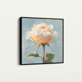 Floral 1354 Canvas Art 16" x 16" / 40 x 40 cm / Black