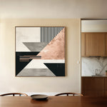 Abstract 1355 Canvas Art 16" x 16" / 40 x 40 cm / Black