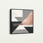 Abstract 1355 Canvas Art 16" x 16" / 40 x 40 cm / Black