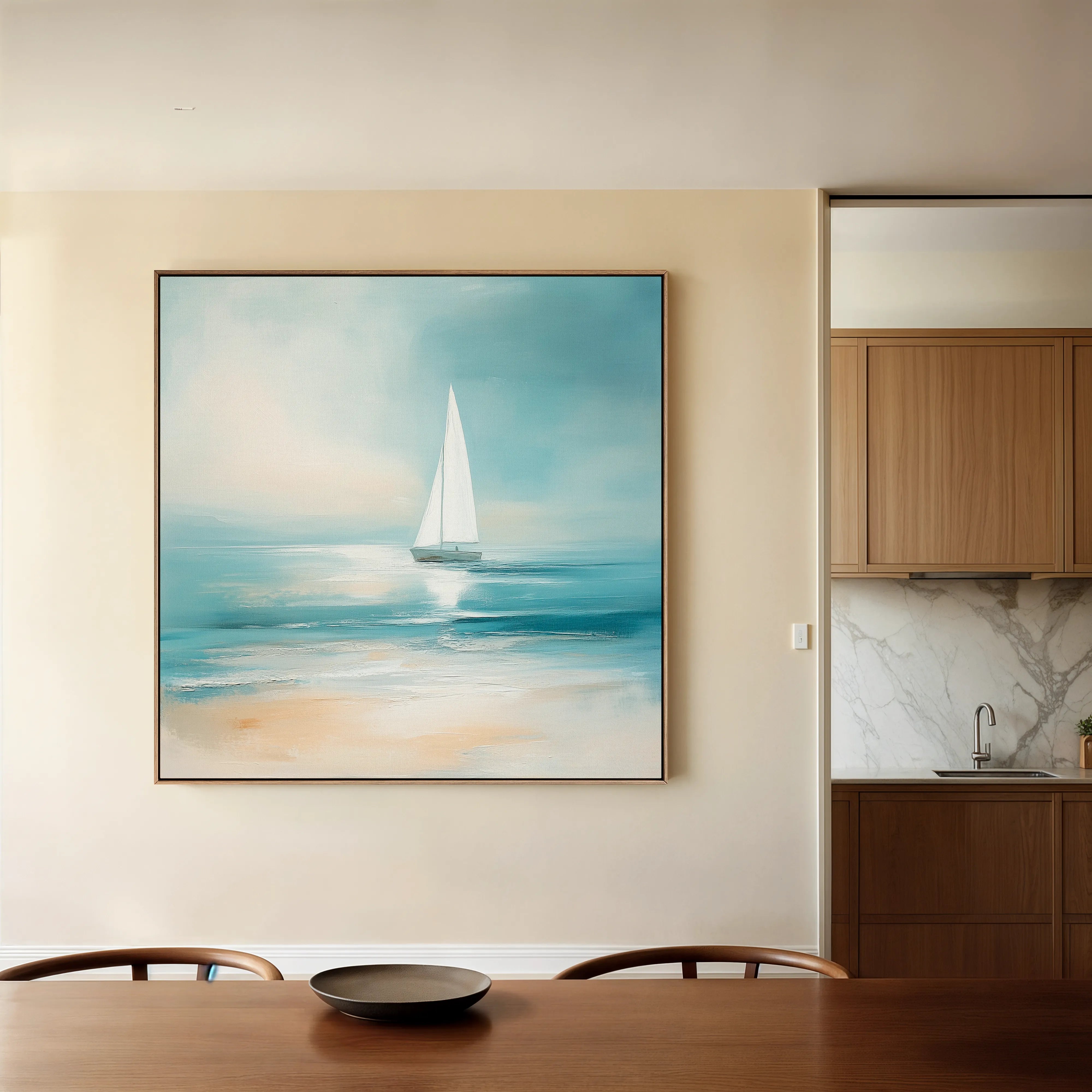 Floral 1355 Canvas Art 16" x 16" / 40 x 40 cm / Black
