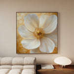 Floral 1356 Canvas Art 16" x 16" / 40 x 40 cm / Black