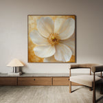 Floral 1356 Canvas Art 16" x 16" / 40 x 40 cm / Black